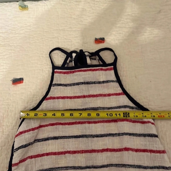 Free people striped white tank top open back small - Picture 4 of 5